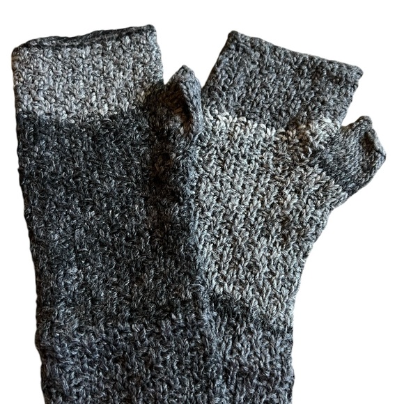 NWT! Garnet Hill Long Fingerless Knit Gloves, 3 color options - Picture 6 of 13